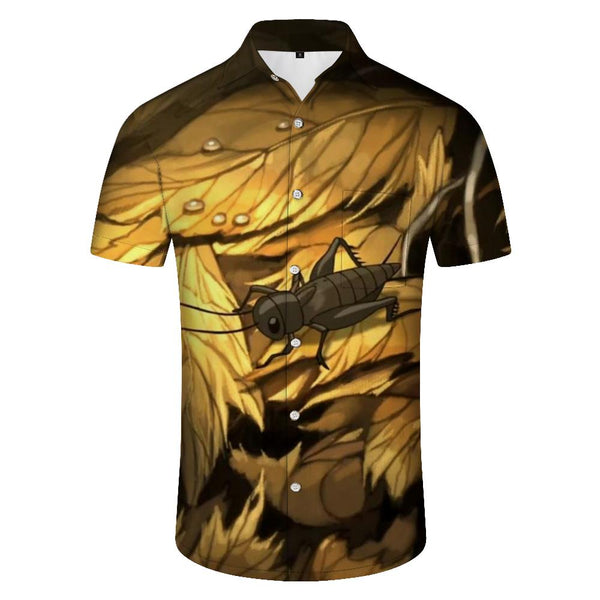 
Cicada Green Stem Habitat Mens Hawaiian Shirt Short Sleeve Button Down Hawaiian Shirt Fashion Short Sleeve Shirt Animal
                