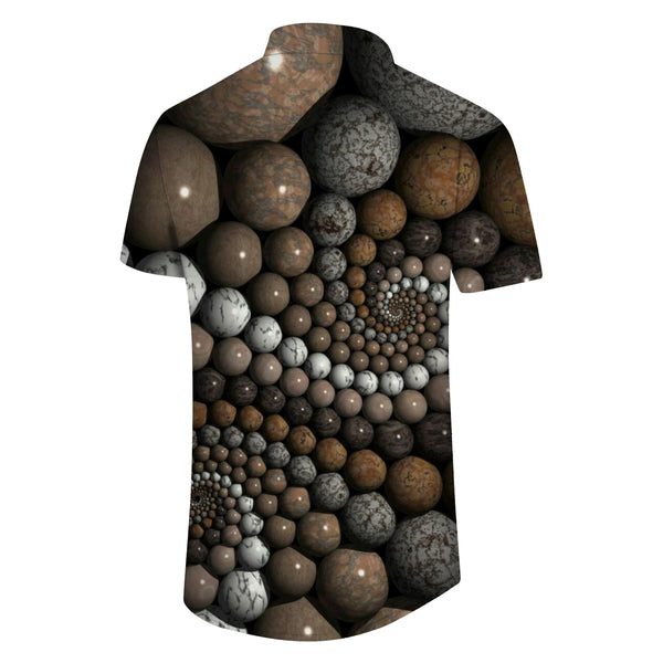
Smooth Marble 3d Digital Print Pattern Street Hawaiian Button Mens Casual Print Abstract Geometric Shirt Short Sleeve Beachwear Summer Shirt
                