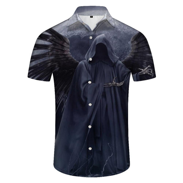 
Men's 3D Printed Skull Short Sleeve Street Hip-Hop Trend Casual Personality Punk Short Sleeve Harajuku Casual Tops
                
