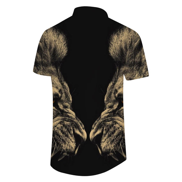 
Wild animals attacking each other summer beach vacation shirt men button down shirt short sleeve hawaii
                