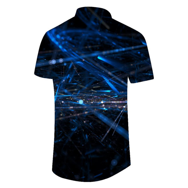 
Outdoor fine needle printing pattern loose men's casual short-sleeved Hawaiian shirt summer vacation shirt seaside
                