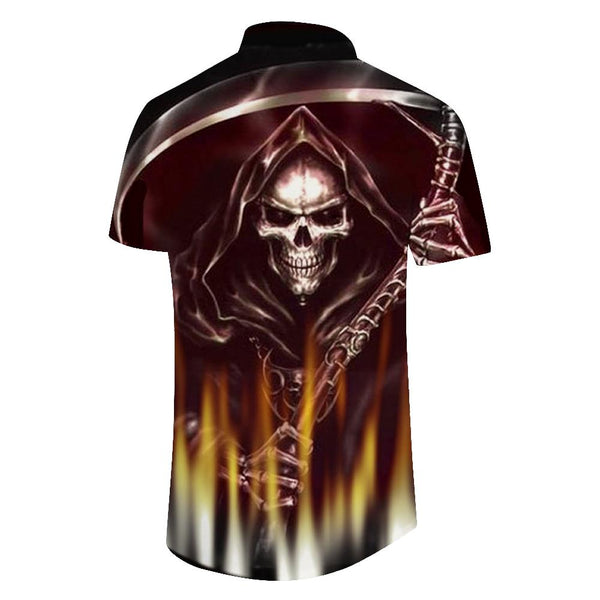 
Halloween Casual Holiday Party Horror Pattern Men's Hawaiian Shirt Loose Button-Up Beach Shirt
                