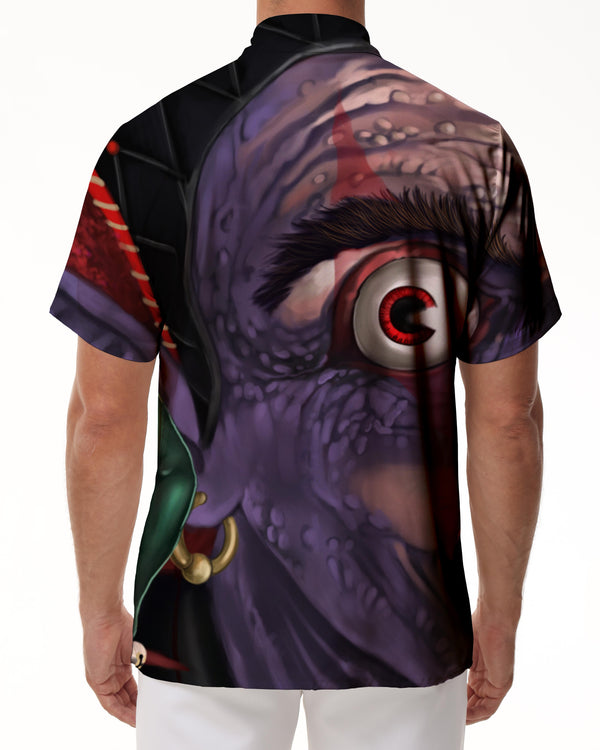 
Ghoul Zombie Head Printed Men's Casual Short Sleeve Comfortable Breathable Loose Retro Abstract Comfortable Rap Shirt Short Sleeve
                