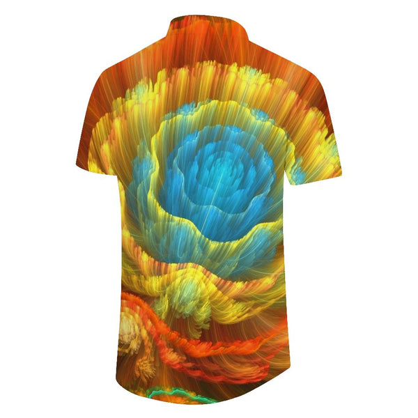 
Rainbow Vitality Peony Flower Art Design Hawaiian Shirt Men's Button Shirt Short Sleeve Casual Hawaiian Beach Shirt Short Sleeve
                