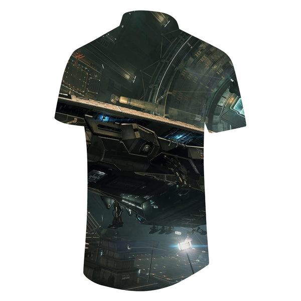 
Hawaiian Alien Airplane Men's Casual Shirt Short Sleeve Regular Fit Fashion Camping Sea Shirt Beach Clothing
                
