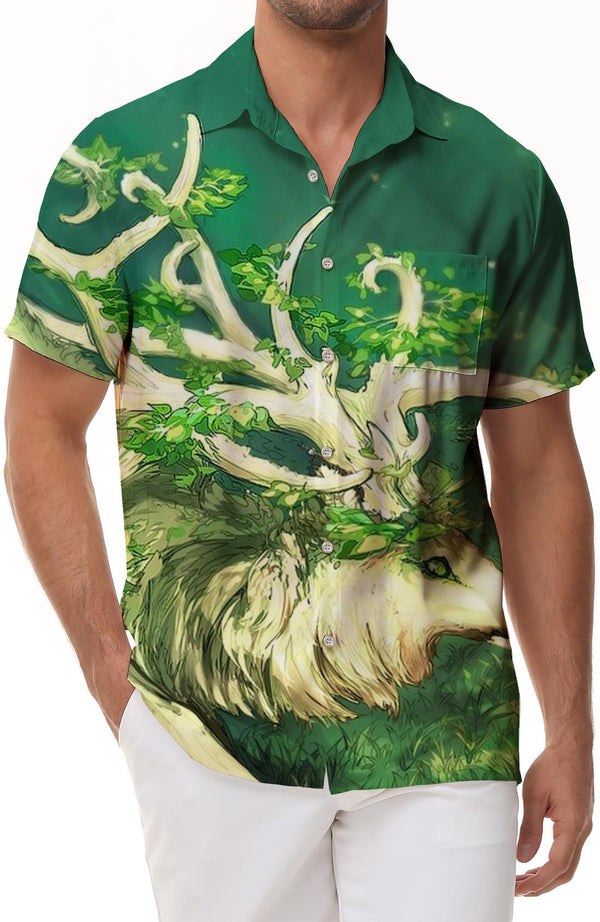 Cool giraffe from nature men's casual style short sleeve button-down summer short sleeve suitable for daily travel vacation beach