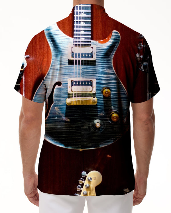 
Cool abstract rap electronic guitar print men's humorous and interesting cool style novelty shirt short sleeve fashion trend four seasons
                