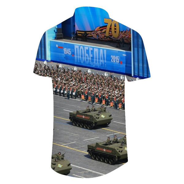 
3D Printed Men's Button Lapel Short Sleeve Shirt Fashion Comfortable Breathable Hawaiian Beach Top Seaside
                