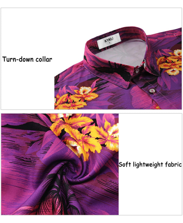 
Hawaiian Shit for Men Beach Summer Mens Buton Down Short Sleeve Shit Tropical Vacation Casual Clothes
                