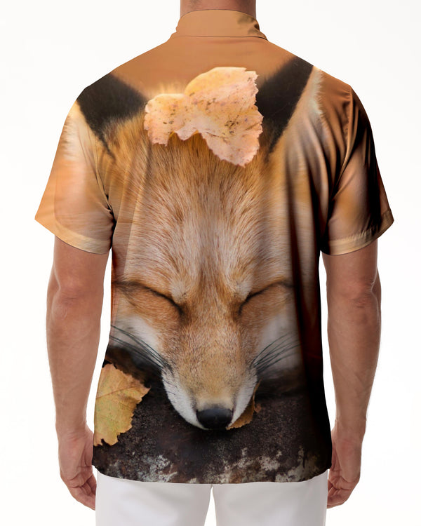 
Men's Hawaiian Shirt Fashion Button-Up Beach Shirt Short Sleeve Summer Casual Shirt Loose Fit Cute Animal Fox
                
