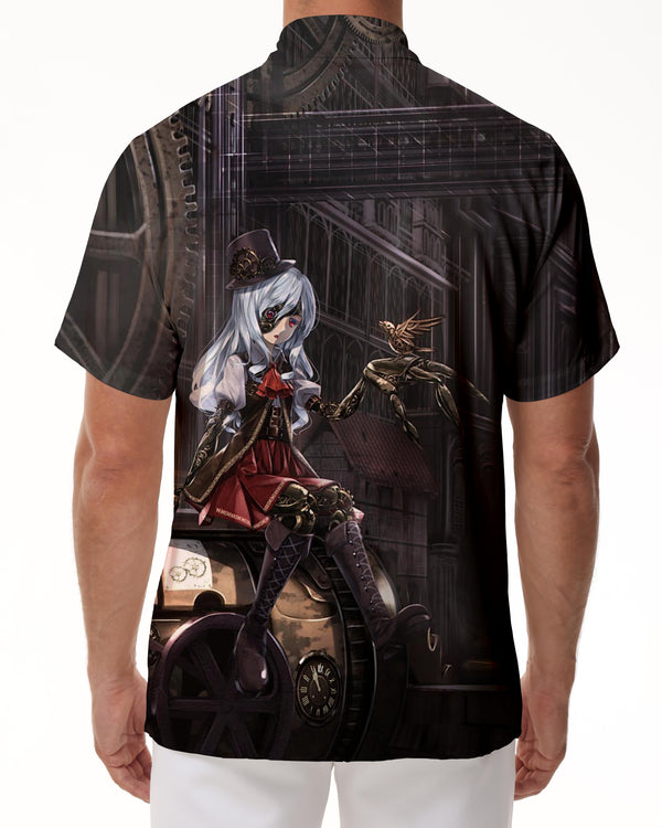 
Retro Anime Style Hawaiian Shirt Men's Summer Casual Style Short Sleeve Fashion Loose Shirt Short Sleeve
                