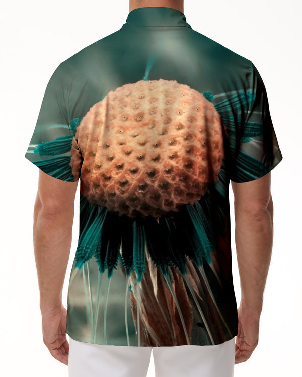 
Men's Hawaiian Shirt Flower Bud Loose Short Sleeve Button Summer Beach Shirt Casual Fun
                