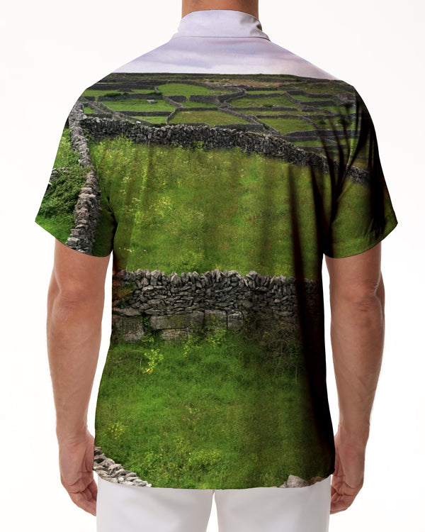 
Wild Grass Men's Fashion Personality Lapel Printed Button Shirt Printed Casual Short Sleeve Hawaiian
                