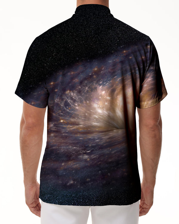 
Starry Sky Fantasy Casual Men's Hawaiian Shirt Short Sleeve Button-Up Tropical Shirt Casual Summer Beach Shirt
                
