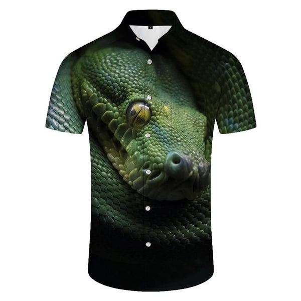 
Snake men's summer shirt short sleeve daily travel fashion casual Hawaiian tropical four seasons beach clothes
                