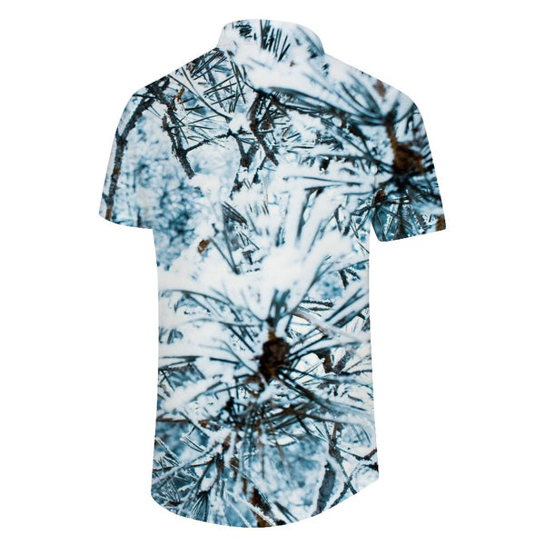 
Fashion Printed Tropical Shirt Men's Loose Seaside Casual Short Sleeve Button-down Beach Vacation Shirt
                