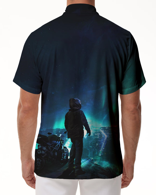 
European and American casual short-sleeved shirts fashion trend men's casual shirts short-sleeved button shirts retro tropical four seasons Hawaiian beach clothing
                