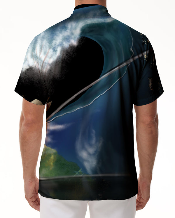 
Map Abstract Print Hawaiian Shirt Mens Button Down Shirt Soft Polyester Fabric Heather
                