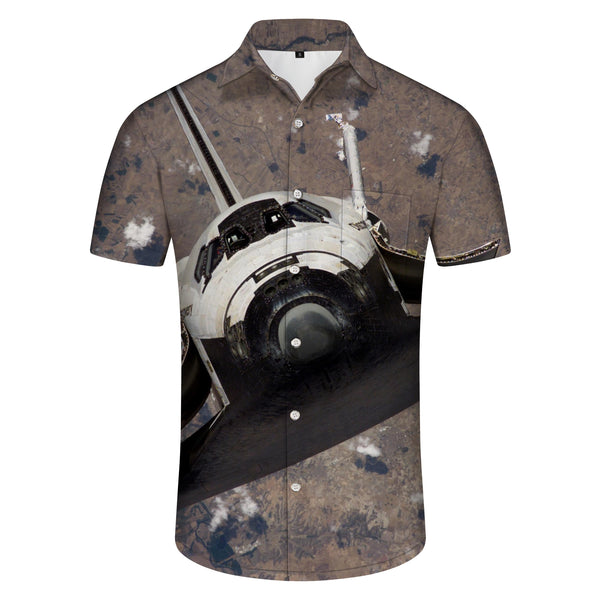 
Flying Up Hawaiian Casual Men's Short Sleeve Shirt Graphic Button Top Space Astronaut Costume
                