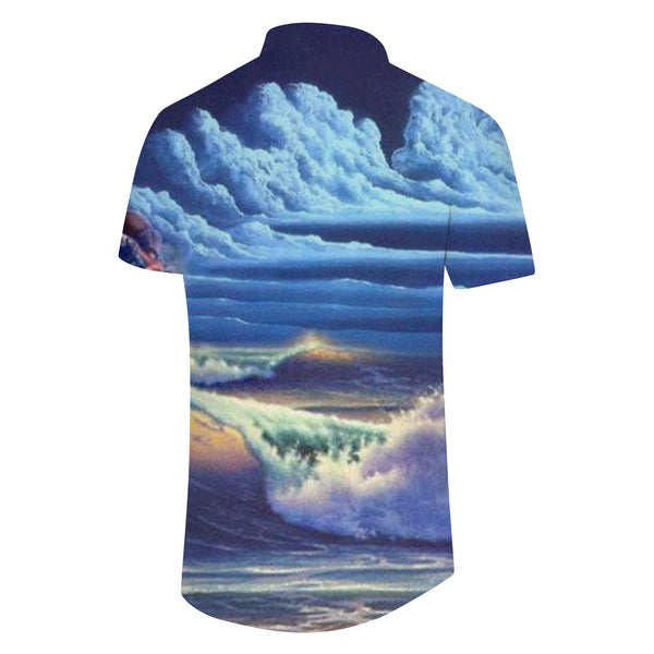 
Blue Ocean Men's Casual Shirt Short Sleeve Regular Fit Fashion Camping Beach Shirt Tops
                