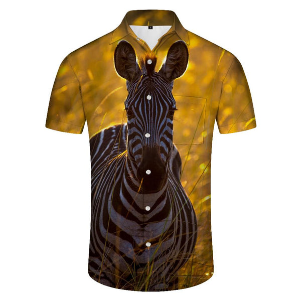 
Cute Zebra Cartoon Men's Summer Beach Button Short Sleeve Hawaiian Shirt Casual Daily
                
