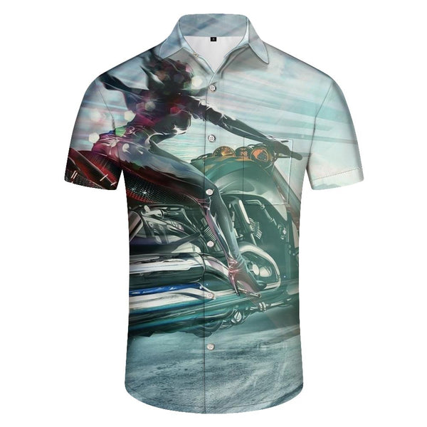 
Stimulating Lightning Men's Customized Motorcycle Short Sleeve Shirt Hawaii Tropical Seaside Vacation Short Sleeve Shirt Polyester
                