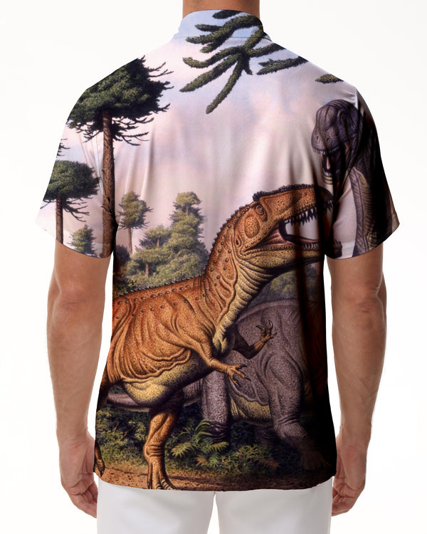 
Button casual beach shirt Hawaiian shirt men's summer short sleeve tropical four seasons short sleeve shirt extinct animals
                