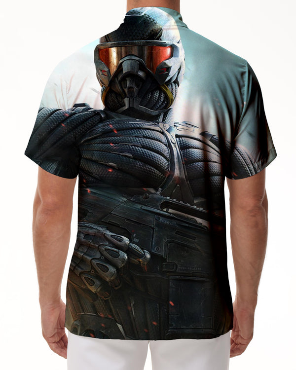 
Outer Space Robot Shirt Hawaiian Lapel Pocket Shirt Men's Casual Clothing Pattern Shirt Personalized
                