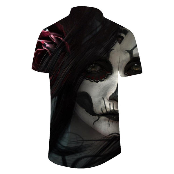 
Shirt Summer Men's 3D Printed Hawaiian Loose Tops Short Sleeve Plaster Doll Cosplay Beach Shirt
                