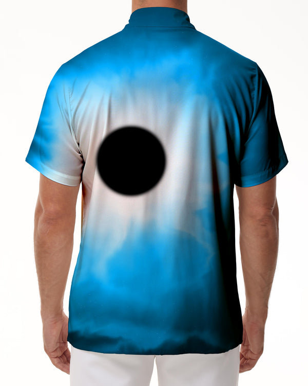 
Short-sleeved casual men's black ripped blue summer style tropical style short-sleeved shirt tropical loose clothing
                