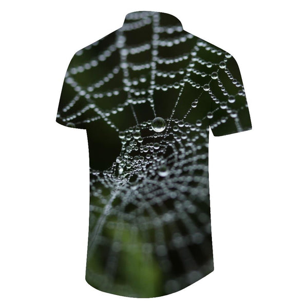 
Spider Web Outdoor Fashion Comfortable Breathable Short Sleeve Shirt Modern Men's Short Sleeve Shirt Men's Shirt Short Sleeve Hawaiian Lapel Button
                