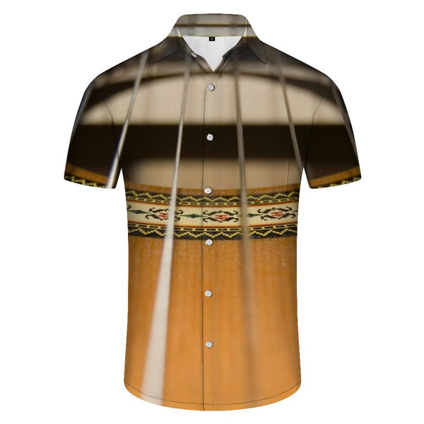 
Guitar Retro Short Sleeve Shirt Size Fashion Hawaiian Short Sleeve Shirt Printed 3D Tropical Rainforest Daily Travel Short Sleeve Shirt Men's Casual
                