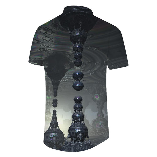 
Game modeling scenery Hawaii button pocket tropical four seasons men's casual lightweight short sleeve comfortable breathable
                
