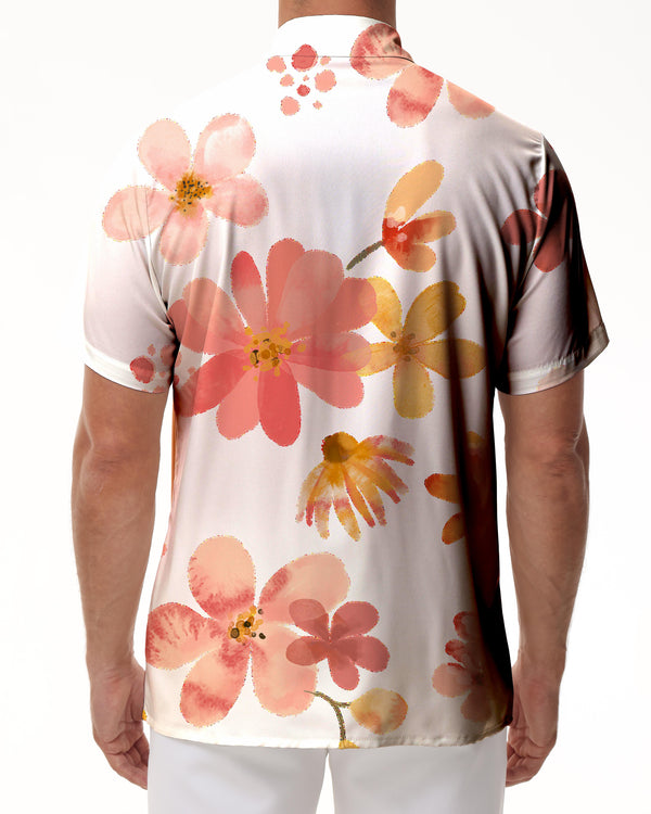 
Vintage Floral Print Tropical Hawaiian Style Men's Casual Lapel Button-Down Shirt 3D Printed Polyester Short Sleeve Shirt
                