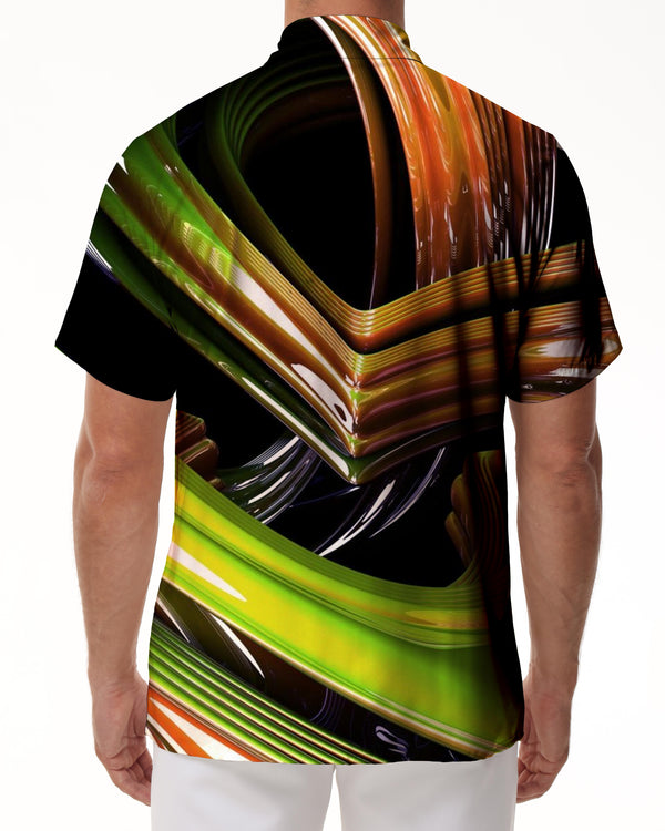 
Short Sleeve 3D Printed Mens Casual Vacation Summer Loose Fit Casual Button Hawaiian Shirt
                