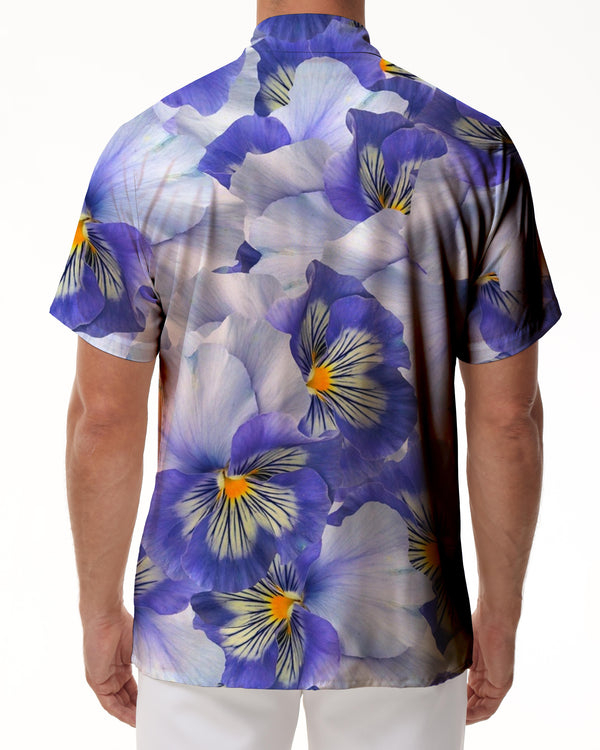 
Purple Trumpet Floral Men's Hawaiian Shirt Casual Button-Down Fashion Tops Summer Vacation Seaside Beach Tops
                