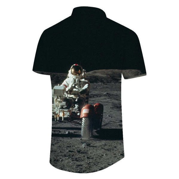 
Round Ball Loose Astronaut Men's Hawaiian Shirt Short Sleeve Button Casual Beach Shirt Clothing Seaside
                