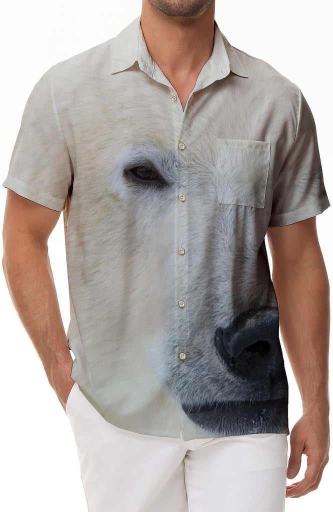 Cold-blooded Cartoon Bear Pattern Short Sleeve Boys 3D Printed Cute Animal Shirt Summer Fashion Short Sleeve Lapel