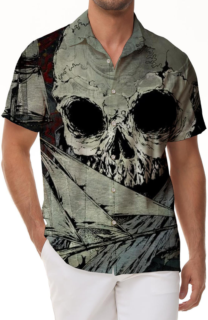 3D Graphic Design Button Short Sleeve Tropical Vacation Sea Shirt Men's Fun Hawaiian Short Sleeve