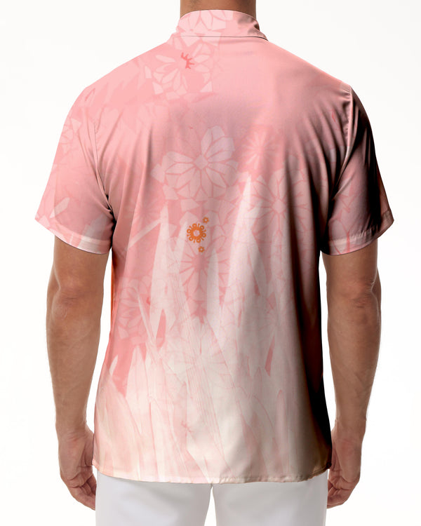 
Floral Shirt Men Tropical Casual Short Sleeve Print Beach Shirt Hawaiian Lapel Button Short Sleeve Shirt Fashion Retro Style Pink
                