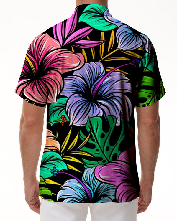
Trendy Summer Shirts Colorful Flowers Print Hawaiian Shirts Short Sleeve Shirts Mens Beach Party
                