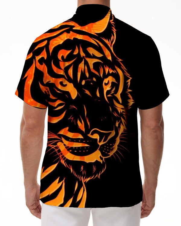 
Painted Tiger Men's Shirt 3D Printed Pattern Quick Dry Casual Summer Short Sleeve Novelty Short Sleeve Top
                