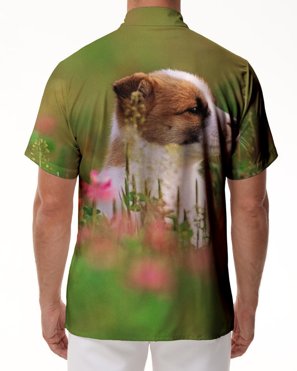 
Hot Summer Dog Pattern Hawaiian Shirt Men's Casual Cool Floral Shirt Short Sleeve Summer Shirt Tops
                