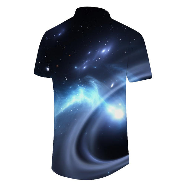 
Men's Loose Casual Everyday Short Sleeve Shirt Blue Tropical Vacation Beach Shirt Hawaii
                