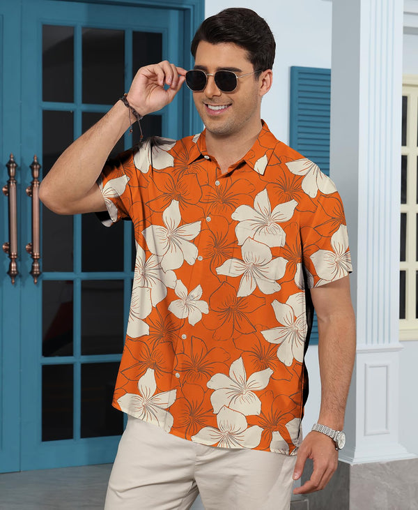 
Hawaiian Shit for Men Beach Summer Mens Buton Down Short Sleeve Shit Tropical Vacation Casual Clothes
                