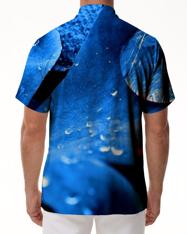 
Floral Blue Style Men's Short Sleeve Button-Down Shirt - Stylish and Comfortable Summer Shirt
                