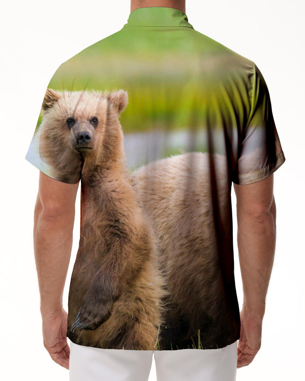 
Cute Animal Summer Shirt Men's Fashion Collar Shirt Casual Button Shirt Short Sleeve Holiday Beach Shirt
                