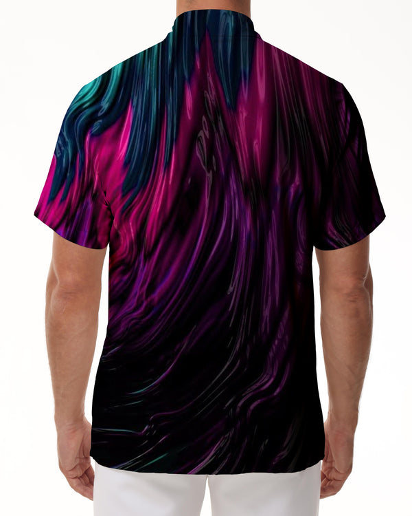 
Red Blue Flame Shirt Men Summer Blue and Lightweight Short Sleeve Button Shirt Casual Fashion Wear
                