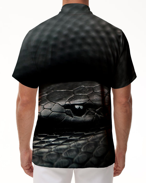
Summer Men's Snake 3D Printed Short Sleeve Comfortable Fashion Weird Animal Pattern Hip Hop Trendy Clothing Lapel Casual Tops
                