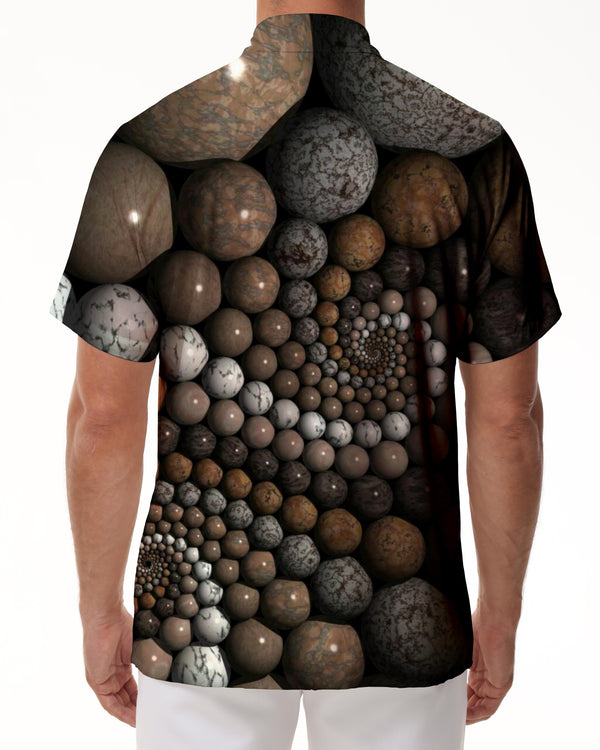 
Smooth Marble 3d Digital Print Pattern Street Hawaiian Button Mens Casual Print Abstract Geometric Shirt Short Sleeve Beachwear Summer Shirt
                